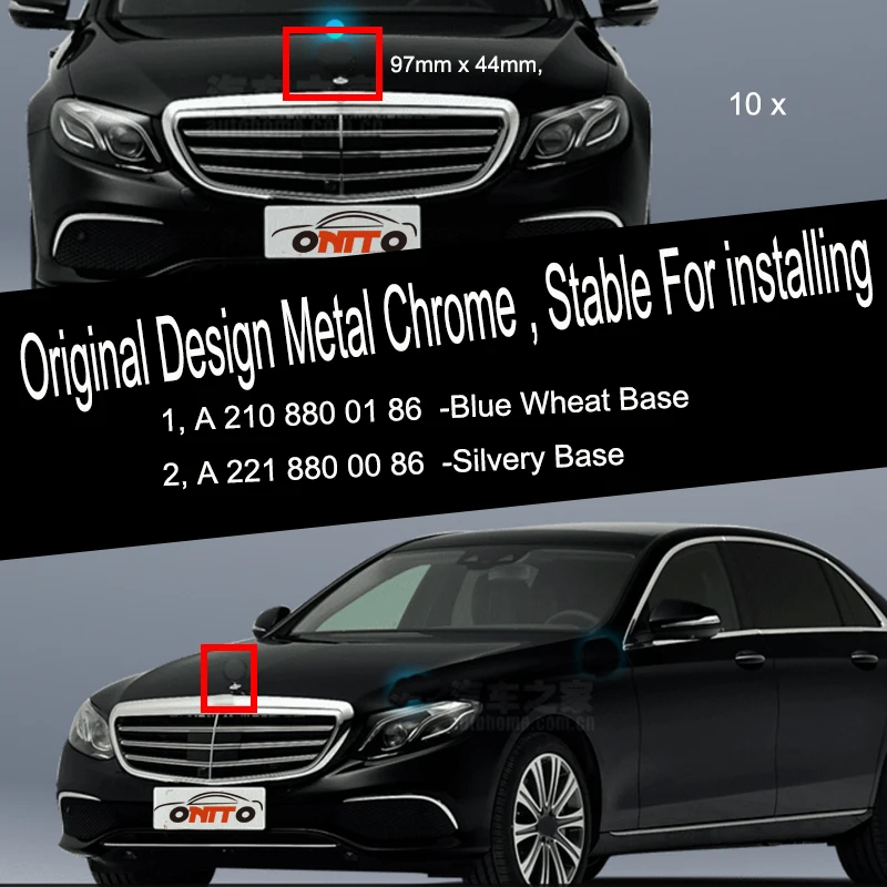 

10Pcs Car Head Hood Emblem Auto Front Bonnet Label Logo For C180 C200 E260L E280 E300 S320 S400 W210 W220 W221