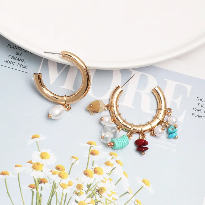 Модные Подвесные серьги 2019 C Форма золотистый цвет с кисточками для Для женщин