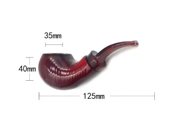 

13cm Classic Ebony Wood Smoking Pipe Handmade Brown Tobacco Pipe Smoking Set Wood Pipe Bent Pipes Gift Cigarette Cigar Tube