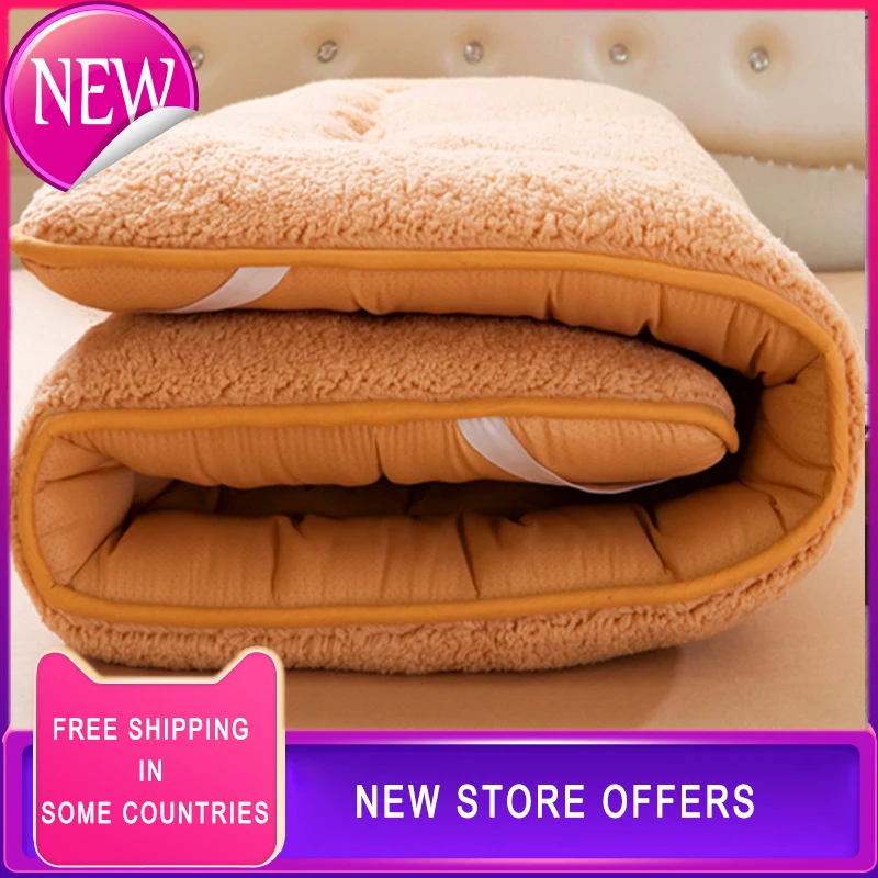 

Толстый теплый матрас из ягненка, зимний теплый матрас из флиса из ягненка, нескользящий матрас большого размера, матрас, подушка, напольный...