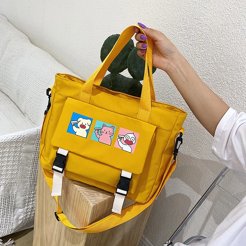 Сумки через плечо для женщин новинка 2020 модные вместительные холщовые сумки на с