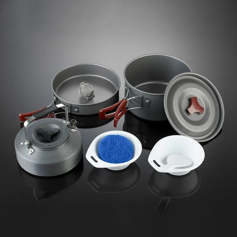 10 шт./компл. набор посуды для кемпинга горшок Сплит газовая плита горелки пикника
