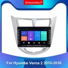Автомагнитола на Android для Hyundai Solaris Accent Verna 2011 2012 2013 2014 -2016, мультимедийный видеоплеер, навигация GPS WIFI BT