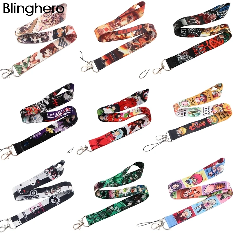 

10 шт./лот BH1393 Blinghero шнурок с аниме-персонажами для ключей, телефона, ID-карты, «сделай сам», шейный ремешок, веревка, шнурок для фанатов