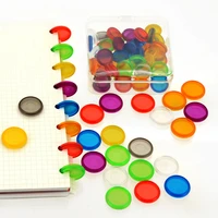 fromthenon color transparent plastic sheet disc bound binder rings scrapbooking planner ring binder for mushroom hole notebook