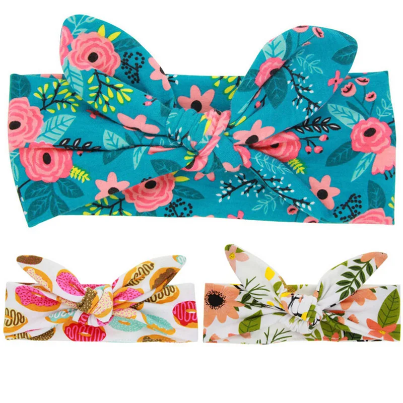 New 2020 Lovely Kids Headbands Hair Bands Newborn Accessories Girls Headwear Print Cookies Flower Christmas Headband | Детская одежда и