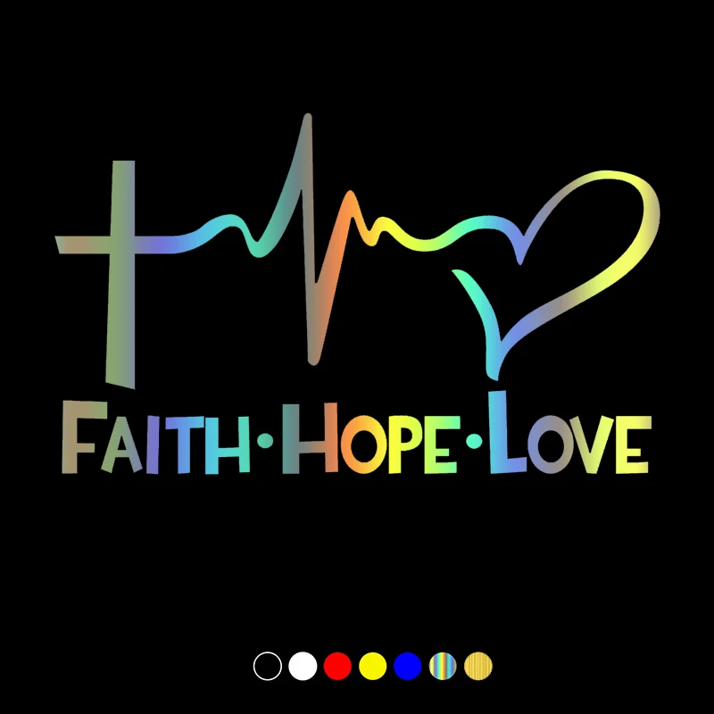 

30315# 25x15 cm faith hope love car sticker decal waterproof stickers on truck bumper rear window vinyl die cut