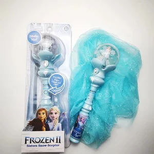 disney frozen 2 elsa anna princess music magic wand girl toys with original box makeup toys birthday christmas gift free global shipping