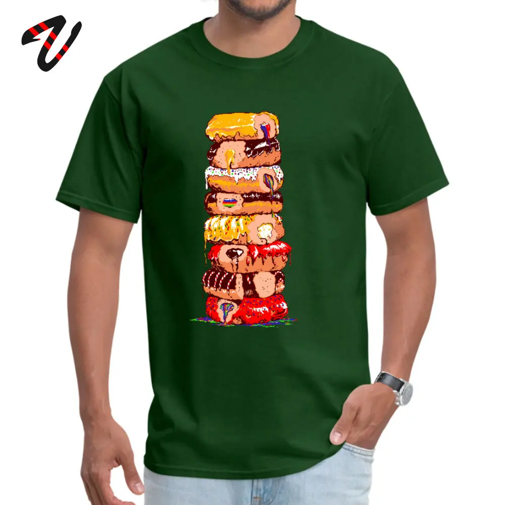 8-bit Tops &amp Tees Графический пончик футболки для мужчин вечерние Забавный дизайнер