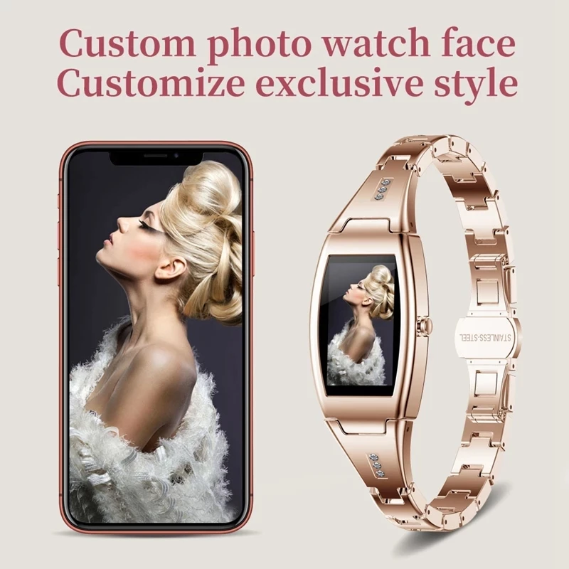 

Fashion Smart Watch Full Touch Smartwatch Women Blood Pressure Monitor Multi-sports Modes Fitness Bracelet For Lady