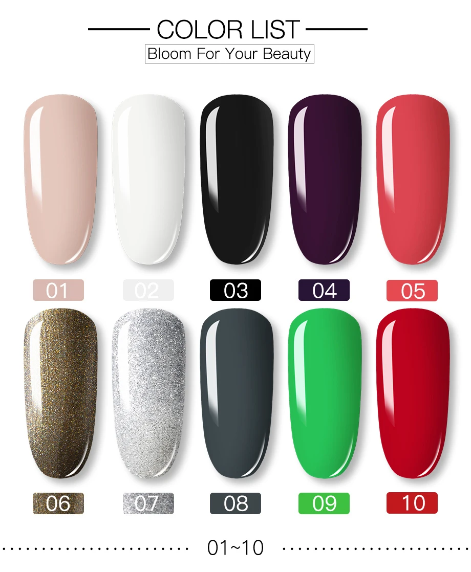 Гель лак для ногтей ROSALIND 7 мл полуперманентный Гибридный дизайна УФ лампы