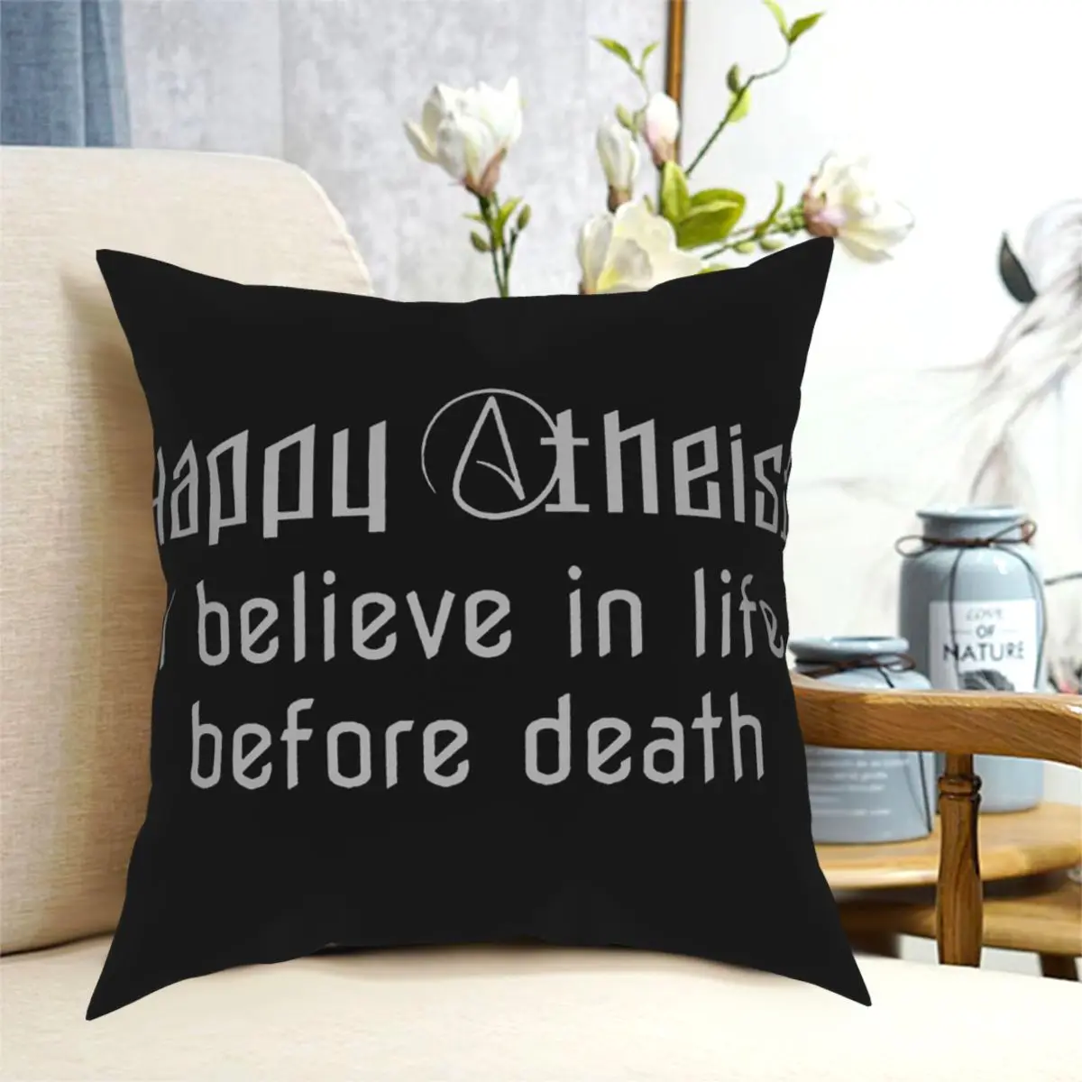 2020 Новая модная летняя одежда с атеист I Believe In Life Before Death подушка из хлопка