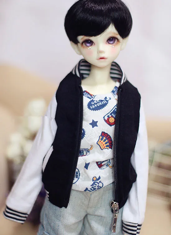 

Детская черно-белая бейсбольная куртка 6 точек 4 точек 3 точек BJD.SD.DD