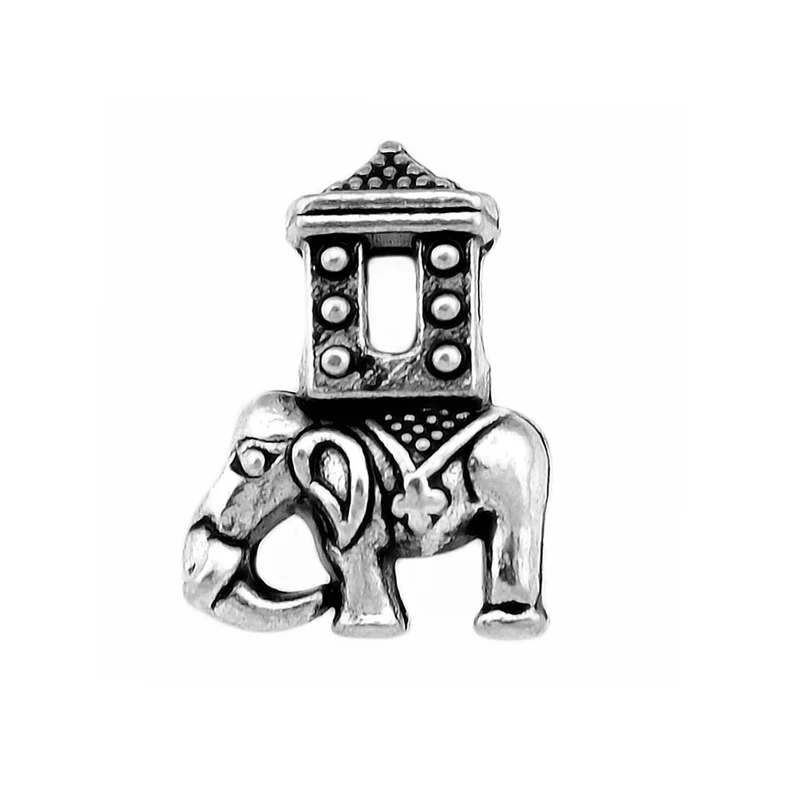 Бусина Шарм Слон серебряного цвета для браслета 2 шт.|Бусины| |