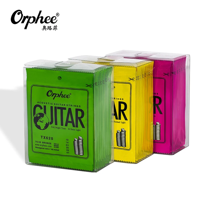 10 комплектов акустическая гитара Orphee металлические струны шестиугольный