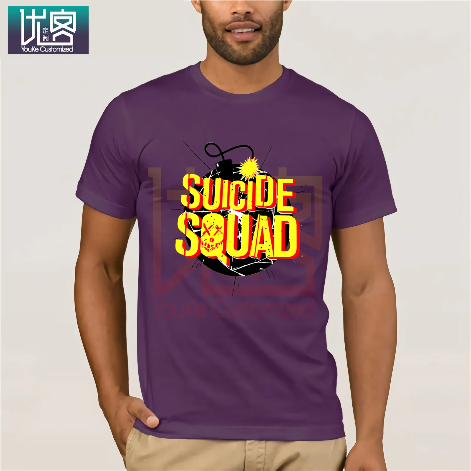 Футболка отряд самоубийц футболка с героями отряда топы Harley Quinn Joker повседневный
