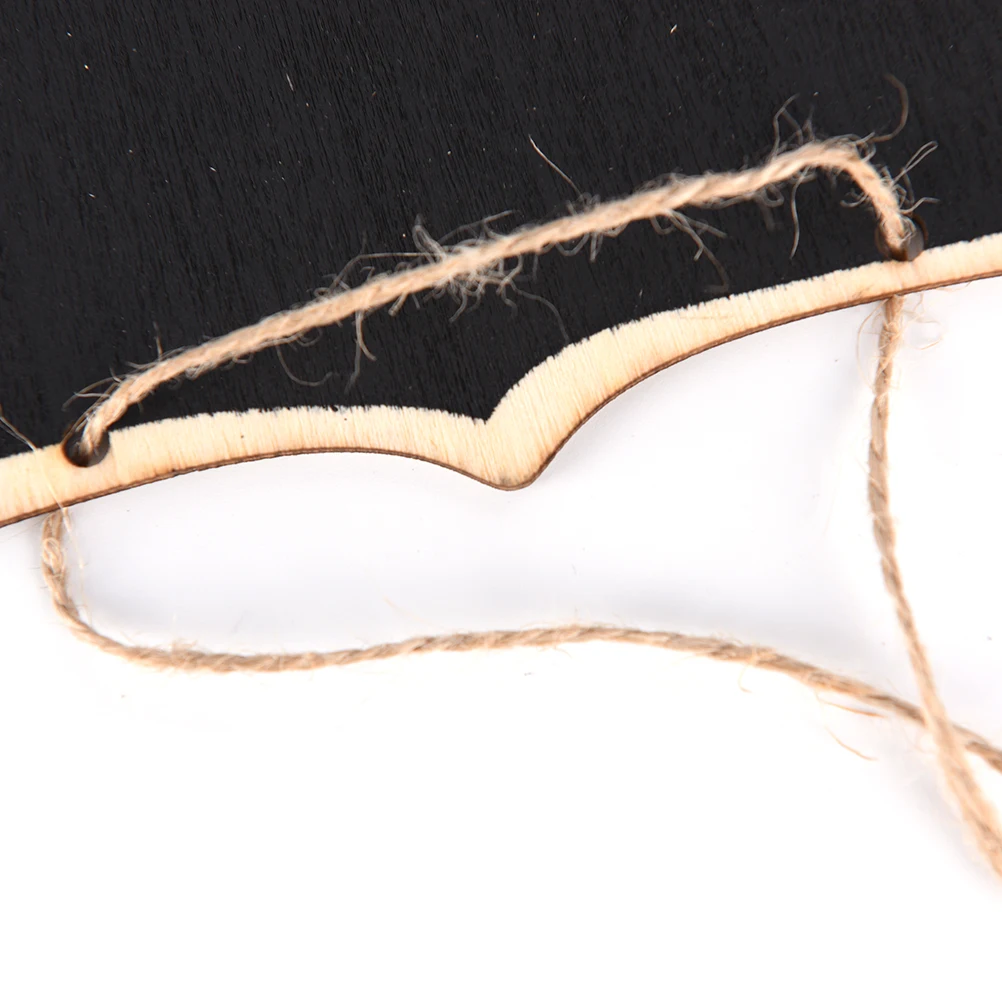 Черная доска с деревянным настенным креплением веревкой/деревянной доской