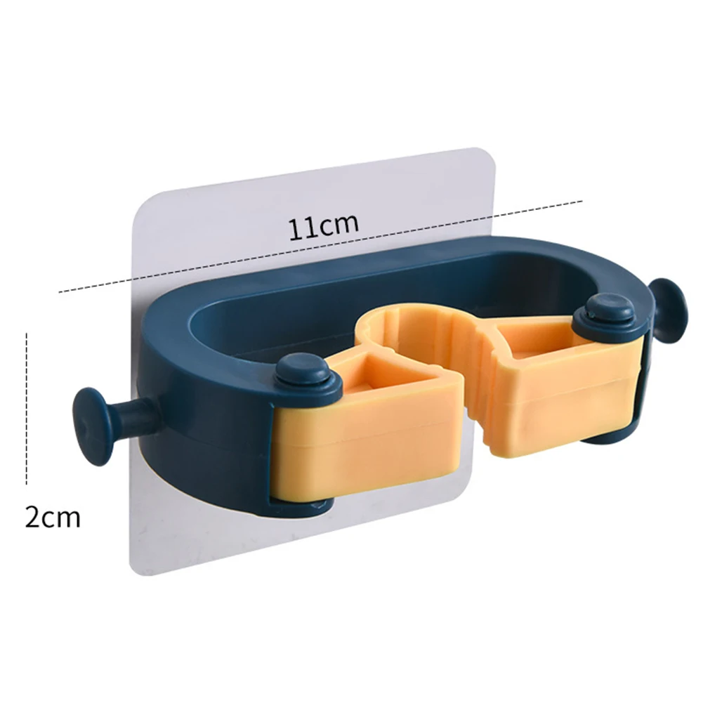 

3Pcs Non-slip Punch Free Mop Holder Drain Storage Rack Kitchen Wall Organizer