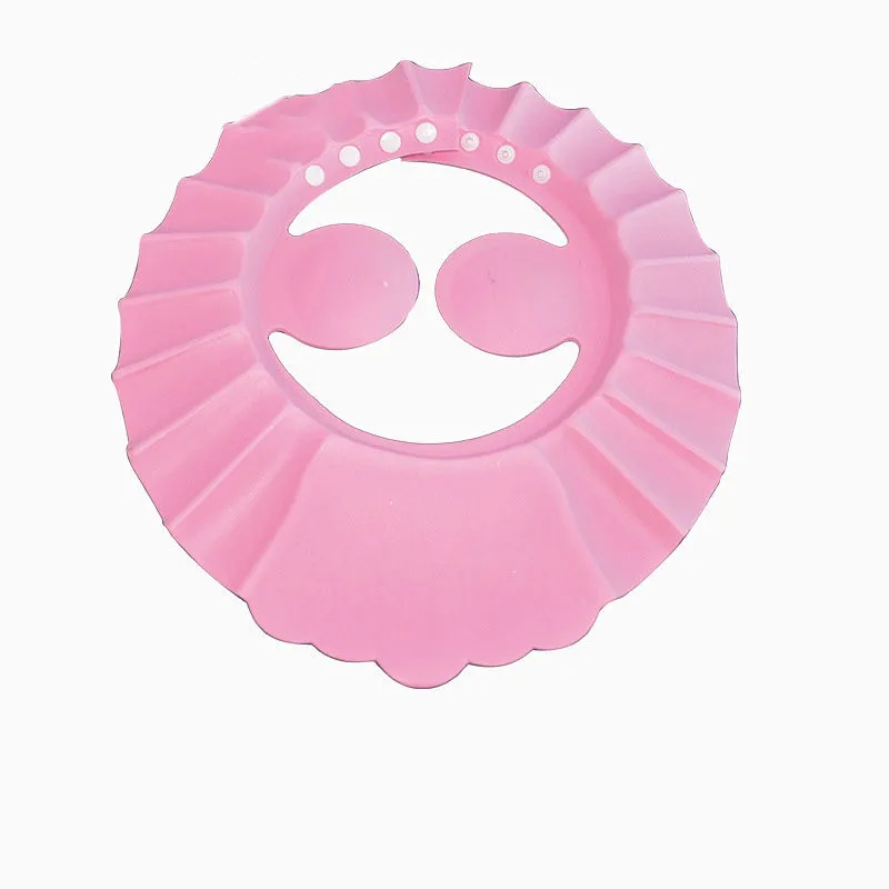Pink with ears Детская шапочка для душа детская безопасная шапочка для душа детская Регулируемая водонепроницаемая шапочка для шампуня детская защита для ушей детская шапочка для ванной - Цвет: Pink with ears