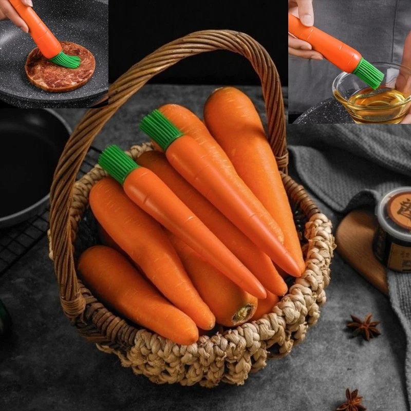 

Креативная силиконовая щетка для моркови, щетка для приготовления барбекю, термостойкие щетки для масла и приправ, инструменты для выпечки тортов в кухне, баре
