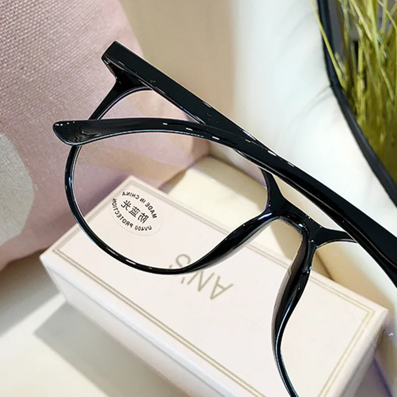 

Anti Blue Light Glasses Blocking Filter Round Computer Glasses Men Women Super Light Frame Eyeglasses Pink Clear Spectacles