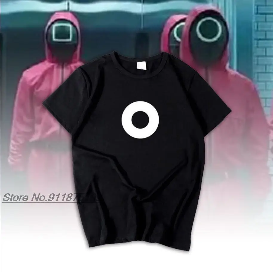 

2021 New Squid Game Round Six Cosplay T-shirt Li Zhengjae 456 National Clothing Fashion t shirt Cotton Men Tees tops