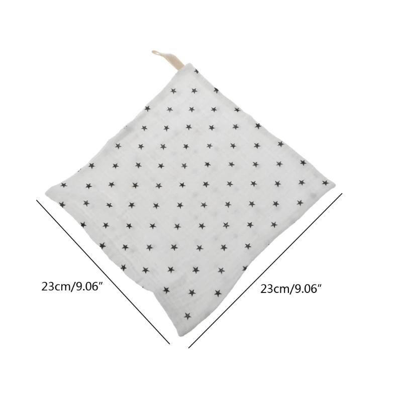 

5pcs Baby Nursing Towel 4Layers Water Washing Handkerchief Stars Dots Burp Cloth