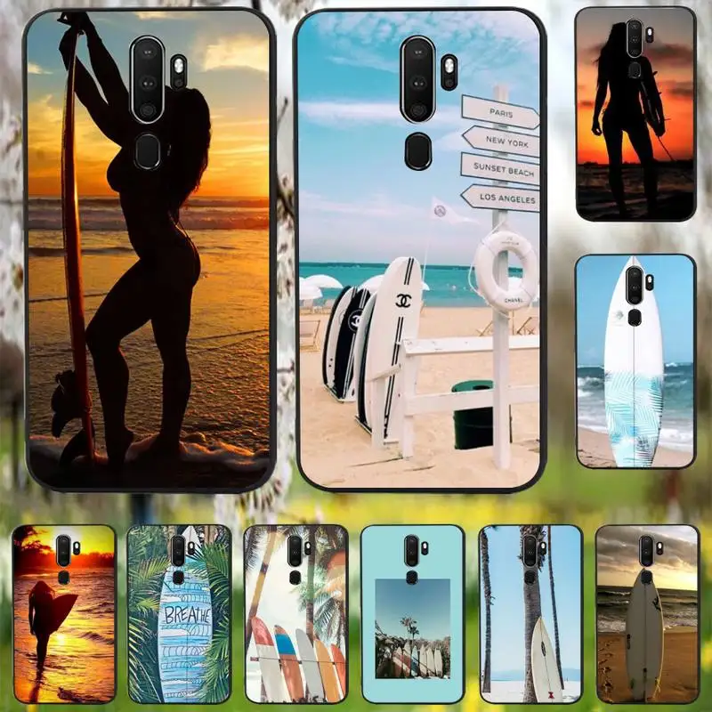 

Surfboard Surfing Art Surf Girl Phone Cases For Oppo Reno2 Z 2Z Realme5 6 Pro R9S 11 Plus 15 17 Pro