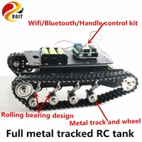 szdoit wifibluetoothhandle control metal tracked tank chassis kit shock absorbing crawler rc robot 8kg load diy for arduino