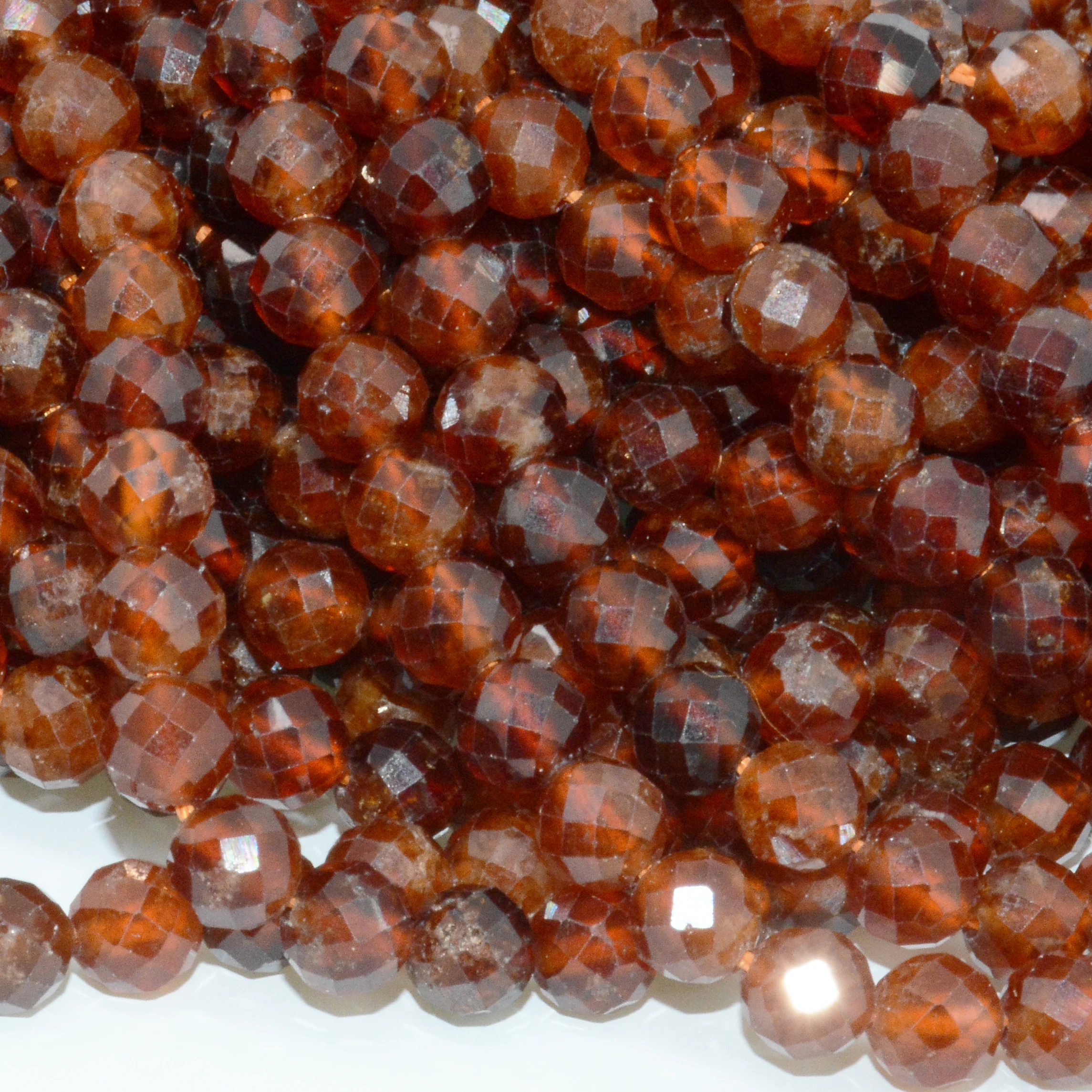 Натуральные гранат простой качественный Спессартин Гранат Граненые Круглые