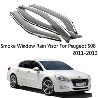 4pcs blade side windows deflectors door sun visor shield fit for peugeot 508 2011 2013