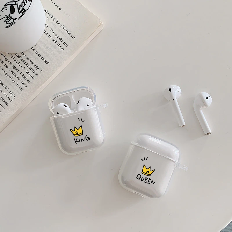 Хрустальный милый чехол для наушников для Apple AirPods, чехол из жесткого поликарбоната, прозрачный защитный чехол, аксессуары для AirPods, зарядная коробка