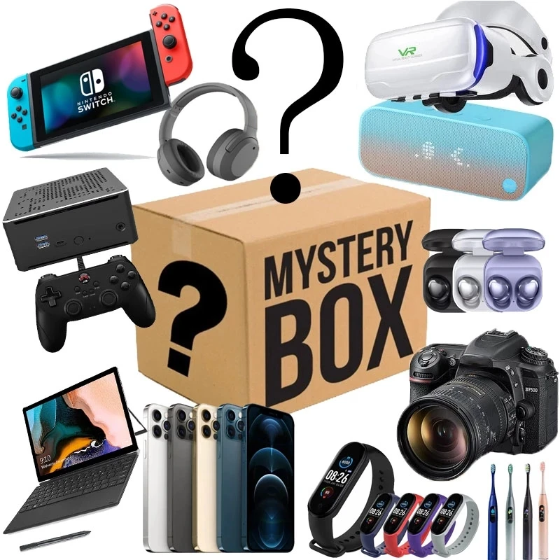 There is A Chance to Open Iphone Earphone Watch etc Novelty Lucky Box Digital Electronic Mystery Case Random Home Item | Электроника