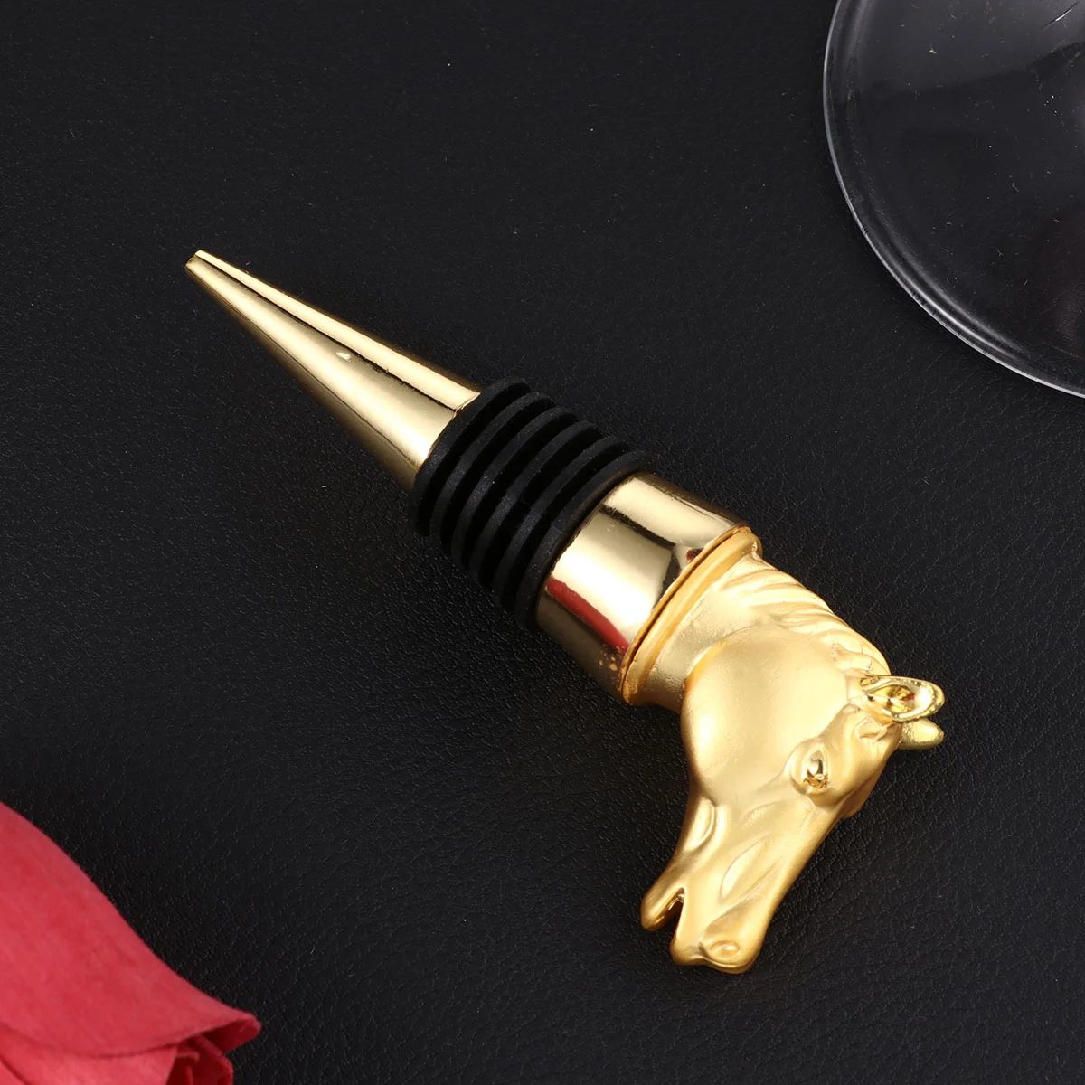 

1PC Creative Stopper Animal Design Alloy Bottle Plug Beverage Stopper for Bar Party Restaurant (Horse)
