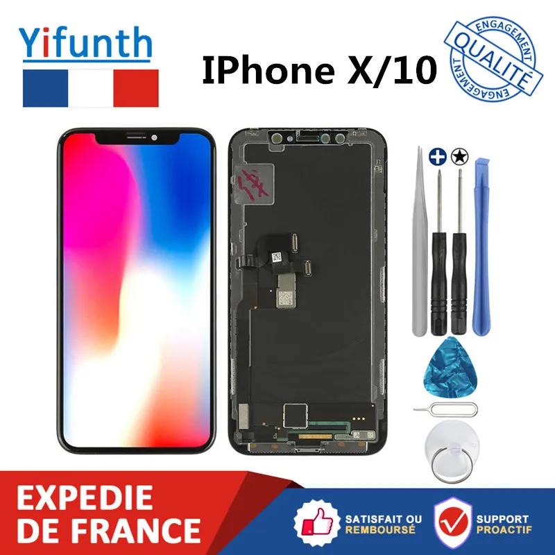 Дисплей для IPhone X/10 OLED сменный ЖК-экран X True Tone без битых пикселей + Инструменты