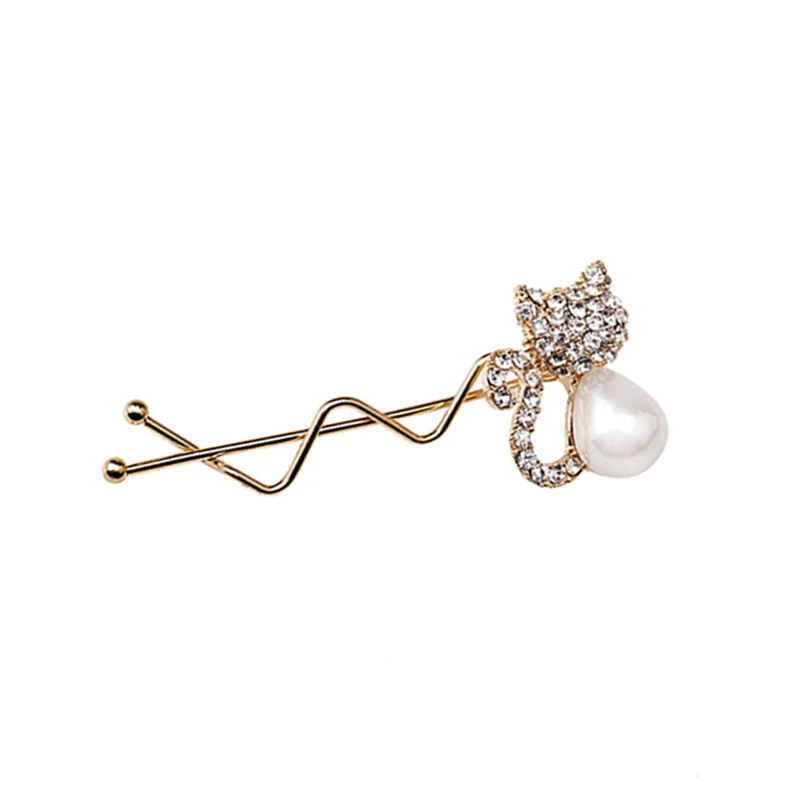 Cat Hairpins M MISM, Корейская Милая Красная заколка для волос с цветком вишни, женская заколка, заколка, аксессуары для волос для женщин, заколки для волос - Цвет: Cat Hairpins