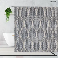 simple art geometric shower curtains 3d fabric printing bathroom decor waterproof bath curtain polyester washable bathtub screen