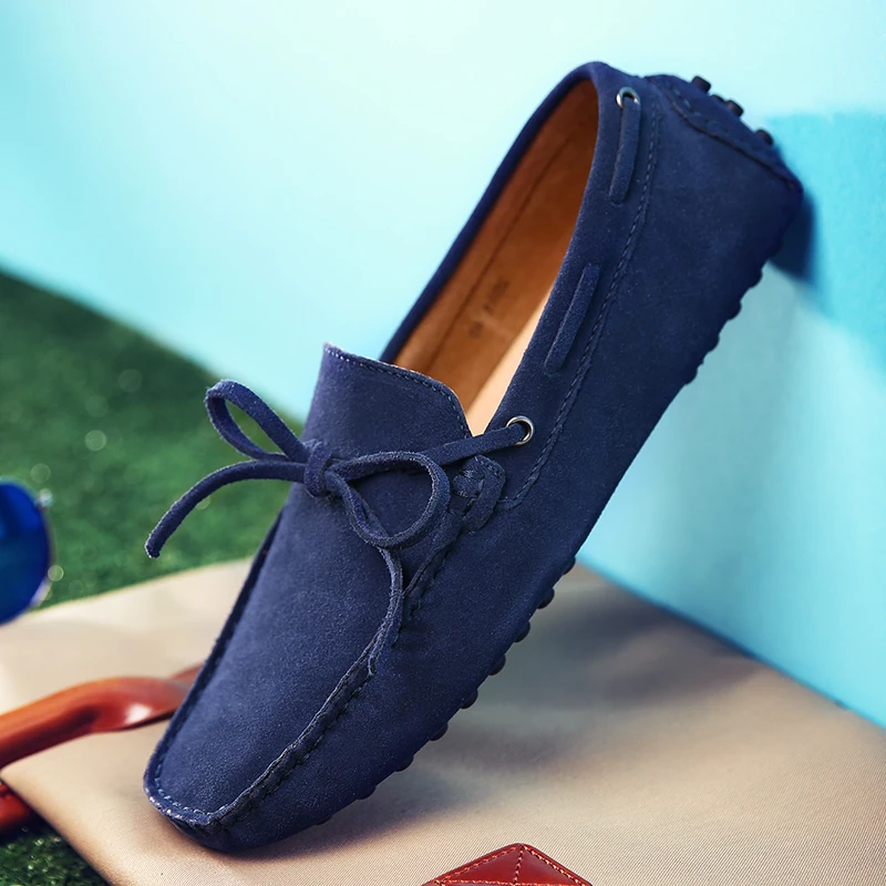

Fashion Men Shoes GenuineCasual Summer Shoes Classic Mens Loafers Elegantes Slip On Men's Flats Plus Male Driving Shoes