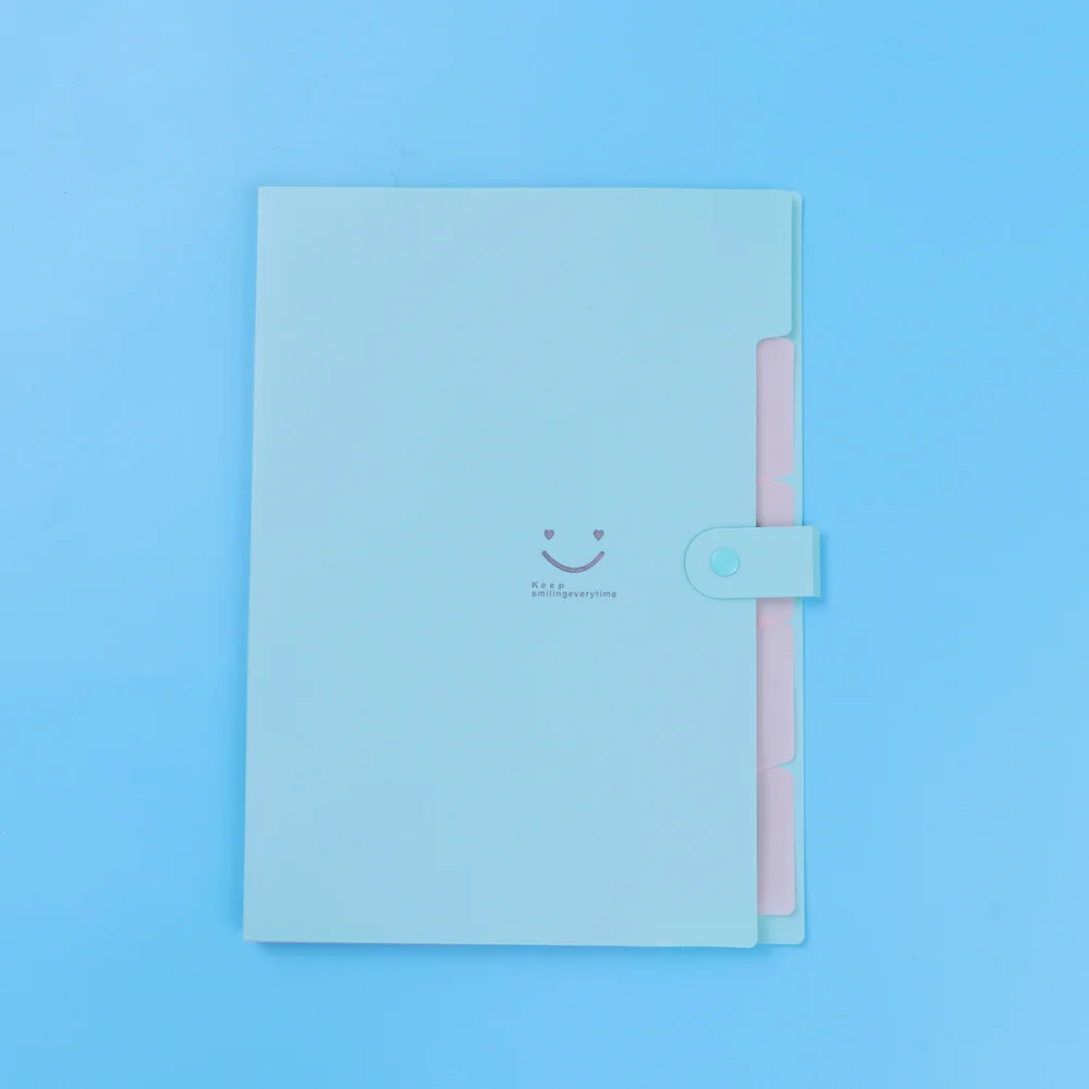 

Creative Candy Color Expanding File Folders 5 Pockets Container A4 Letter Size Snap Closure Accordion Folder Paper Docum