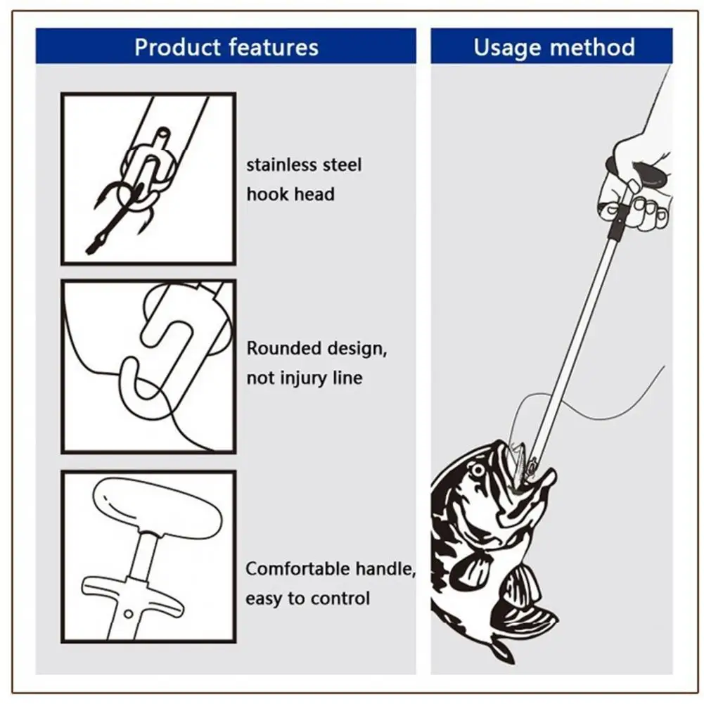 

Hook Remover 3Pcs/Set Portable Multifunction Sea Boat Lake Fishing Pliers Hook Remover Fish Gripper Kit Fishing Tools