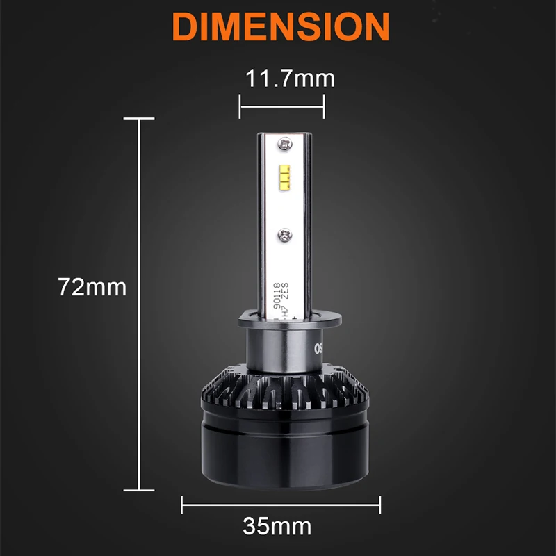 Osram H7 LED Turbo Автомобильная фара H1 светодиодная противотуманная ближний свет