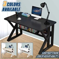 computer desk laptop writing table drawers large wood office pc laptop study table with shelves workstation home gaming desk