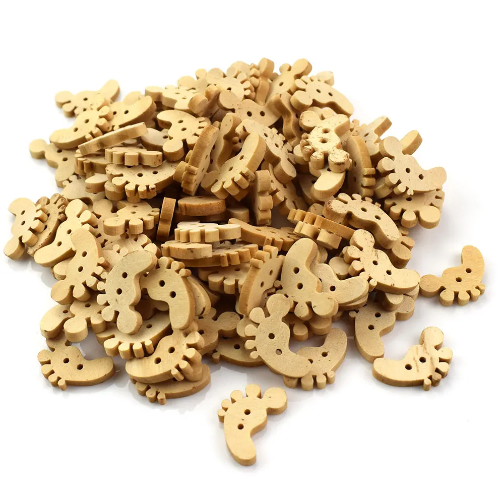 500 шт. деревянные пуговицы для ступней | Дом и сад