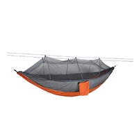 double 210t nylon outdoor mosquito proof aerial camping hammock breathable anti mosquito durable hammock