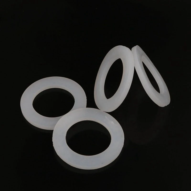 

10pc 6/8/12/15/20/25/32/40/50mm Silicone Seal Gasket Seal White Spacer Thickened "O" Ring Seal Washer Tap Water Seal Shower Seal