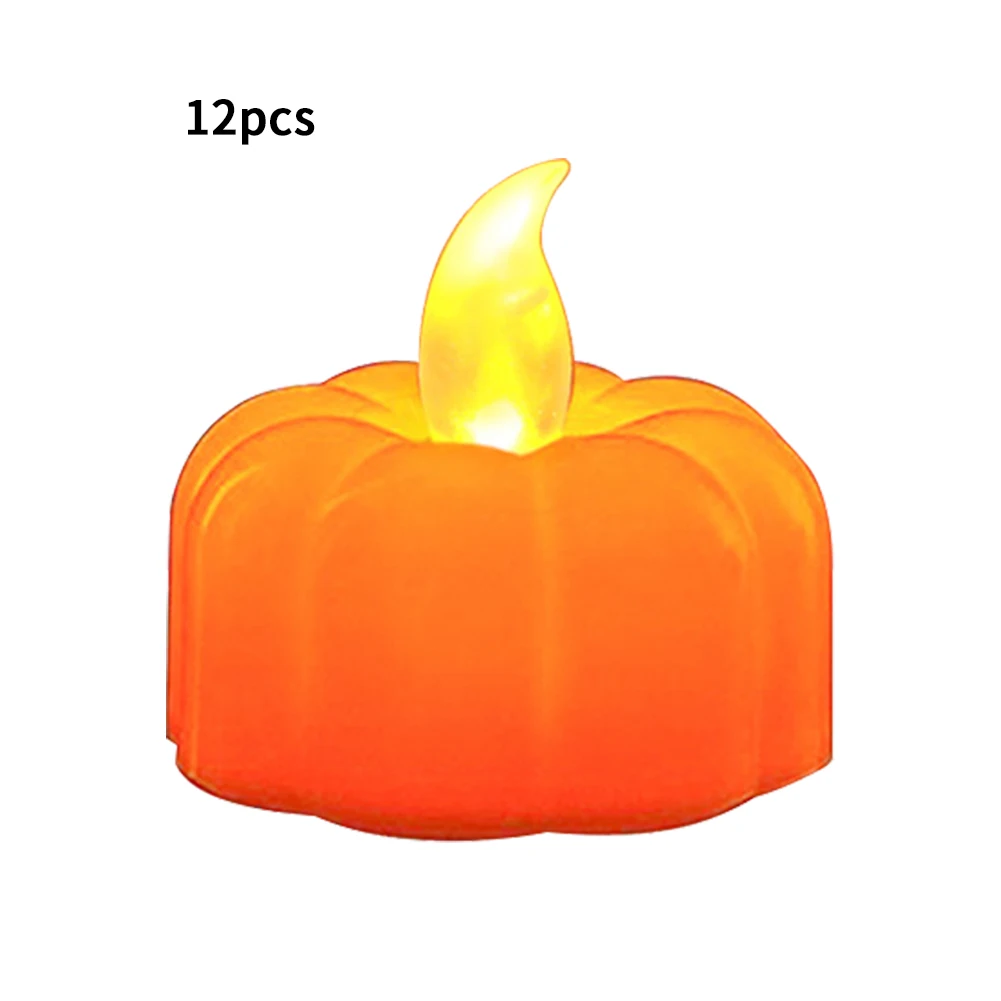 

12pcs Battery Operated Office Pumpkin Light Party For Halloween Home Living Room Thanksgiving Mini Wedding Gift Festival Decor