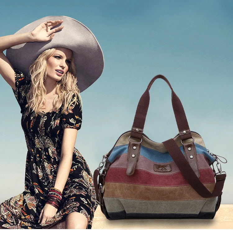 

2021 new Canvas Bag Fashion Canvas Shoulder Bag Women Handbags Ladies Hand Bags Tote Casual Crossbody Hobos Bolsas Feminina