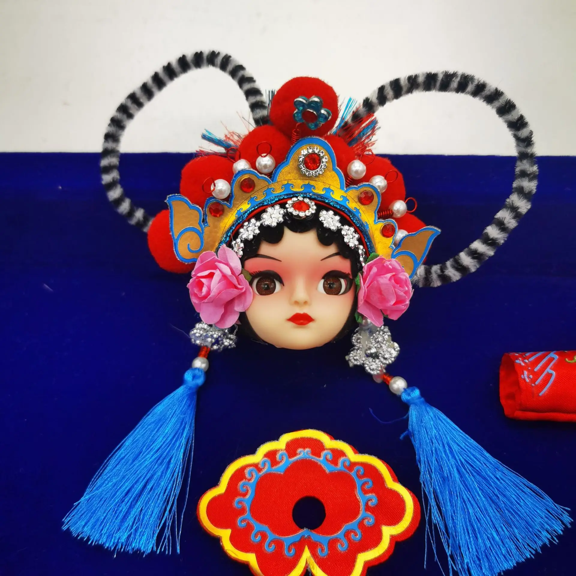 

Beijing Opera Q version silk doll souvenir Chinese style handicraft ornament DIY material bag production