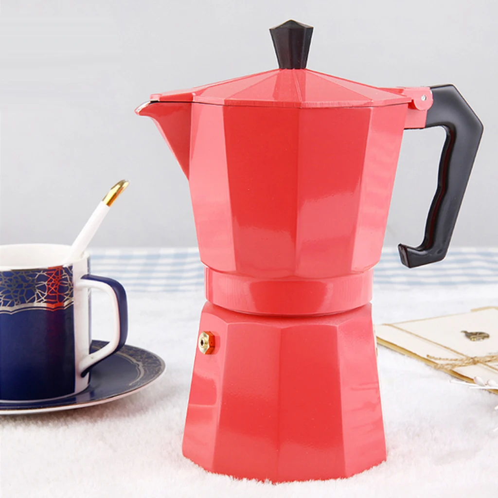 

2/4/6/9/12 Cup Stovetop Espresso Maker Moka Pot With Extra Large Handle