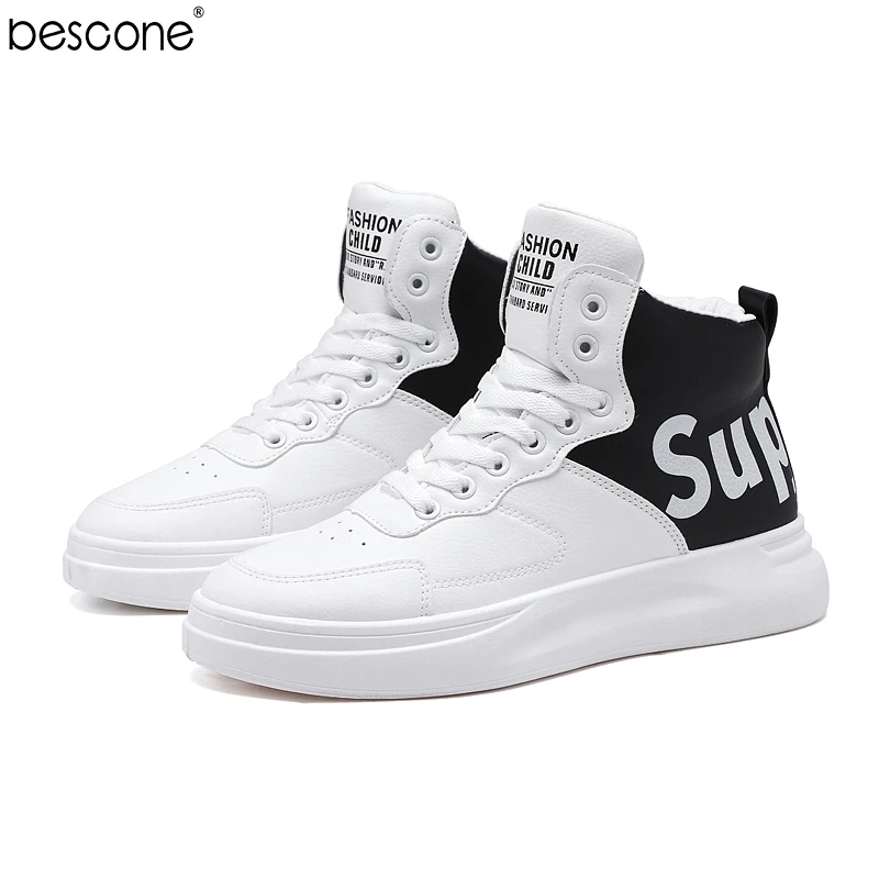 BESCONE/модные мужские высокие кроссовки классическая удобная повседневная обувь